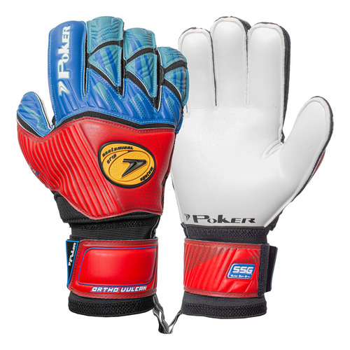 Luva Goleiro Poker Ortho Vulcan Profissional ( Com Talas )