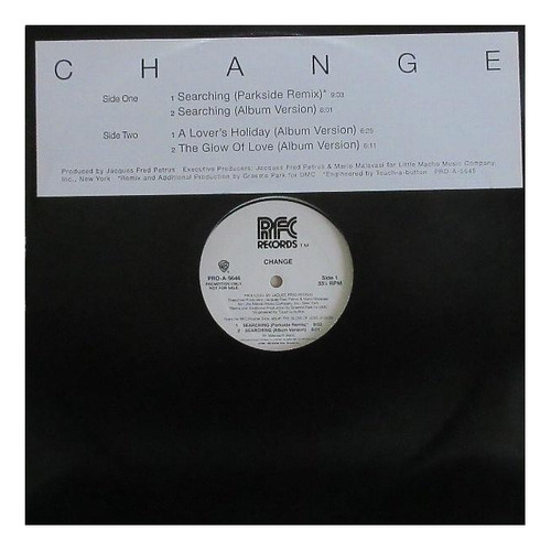 Change - A Lover's Holiday | 12  Maxi Single Vinilo Usado