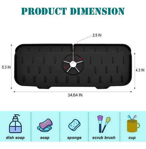 Colector Goteo Para Grifo Fregadero Alfombrilla Silicona