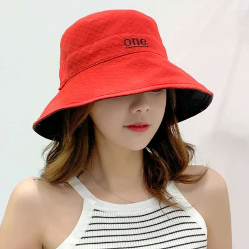 Sombrero De Pescador Ry Bordado A Doble Cara Para Mujer