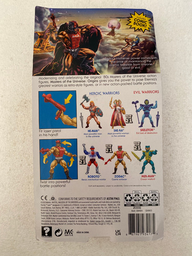 Zodac Cosmic Enforcer Motu Origins Retro Zodak Unpunch Card (Usado)