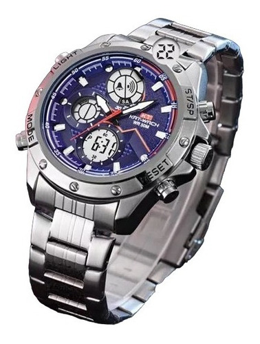 Reloj Para Hombre Kat Watch Pulso Cuero Y Acero + Envio