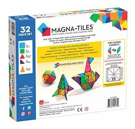 Juegos Magna-tiles - Juego De 32 Colores Transparentes, Las