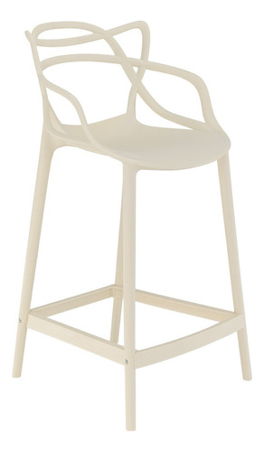 Banqueta Média Masters Allegra 66 Cm Creme Areia Bege Cor Creme