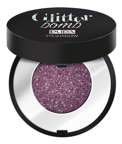 Sombra Pupa Glitter Bomb Eyeshadow Tono 008 Frozen Violet!!!
