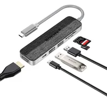 Comprar Hub Usb C 6 1 Adaptador Tipo C 2 Puertos Usb 3 0 4k Usb...
