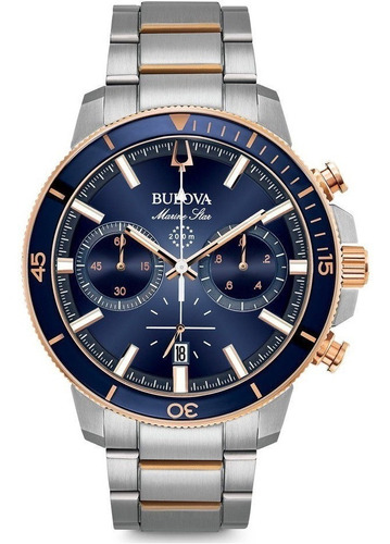 Reloj Crono  Hombre Bulova Marine Star 98b301 Agen Oficial C