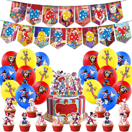 Globos De Cumpleaños Decoración The Amazing Digital Circus