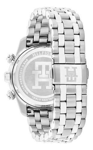 Reloj Tommy Hilfiger Hombre Chronograph 1792186 Plateado Negro Negro
