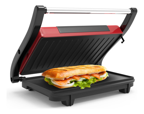 Chef Buddy 82-sw100parrilla Antiadherente Y Panini Prensa, R