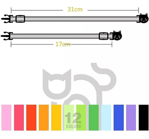 Collar Para Gato Anti Ahorque Ajustable Con Cascabel