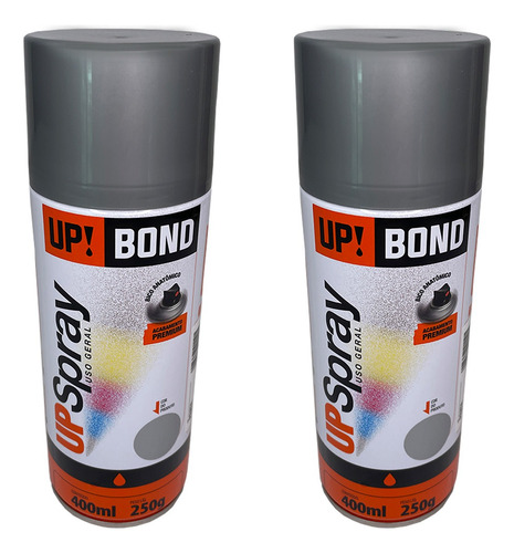 Kit 2 Tinta Spray 400ml Todas As Cores Para Uso Geral Cor Prata