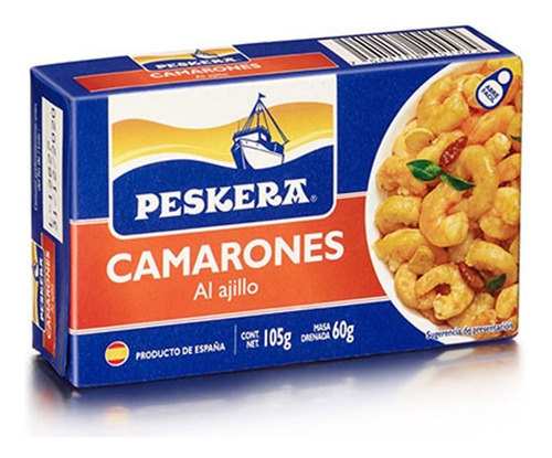 Camarones Al Ajillo Peskera Lata 105g