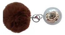 Comprar Llavero Cute Rosa Eterna Dorada Natural Preservada