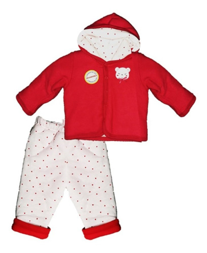 Ropa De Navidad Para Niña Osita Conjunto Doble Vista 2pzas