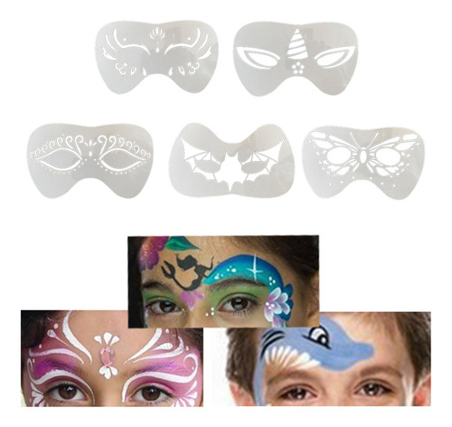4 Plantillas De Pintura Facial Irregular Mariposa Mariposa