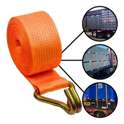 Comprar Cinta Fita 5 Toneladas 50mm 9 Mt Para Amarrar Carga Gancho Cor 5 TONELADAS - LARANJA no Mercado Livre