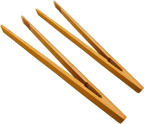 2 Pieces 100 Natural Bamboo Toast Tongs 10 2 Inches Long Ton