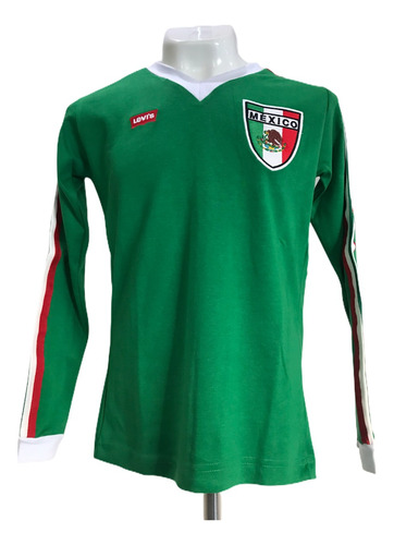 Jersey Retro Mexico Mundial 1978 Manga Larga