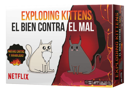 Juego De Mesa Exploding Kittens El Bien Contra El Mal Asmode