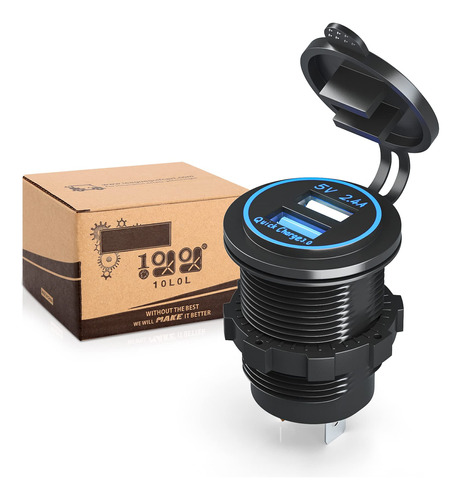 10l0l Cargador Usb Dual Carga Rapida Para Carrito Golf 2 1