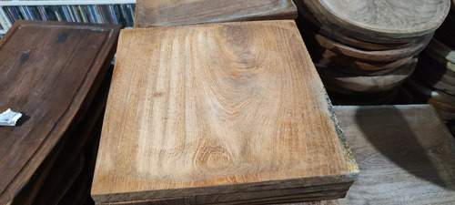 Plato Madera Algarrobo 23 X 23 Por 6 Unidades 