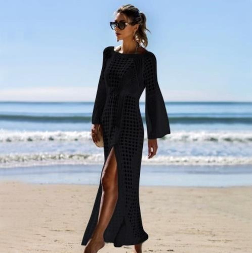 Salida De Baño Larga Vestido Para Playa Fashion Blogger