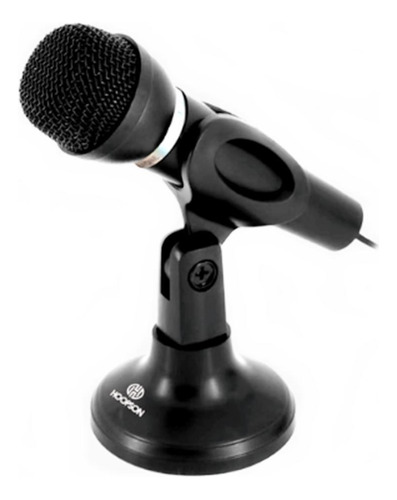 Microfone De Mesa Com Haste Ajustável Cabo P2 1,6m Hoopson