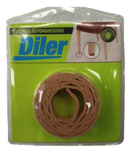 Protector De Fieltro Autoadhesivo Rollo 2cm X 1m Beige Diler