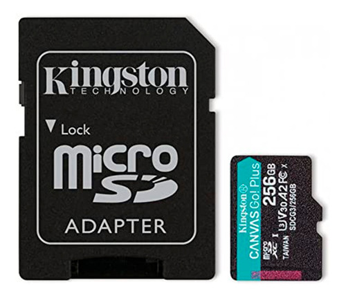 Memoria Microsd Kingston Canvasgo Plus 256gb A2 U3 V30 170mb