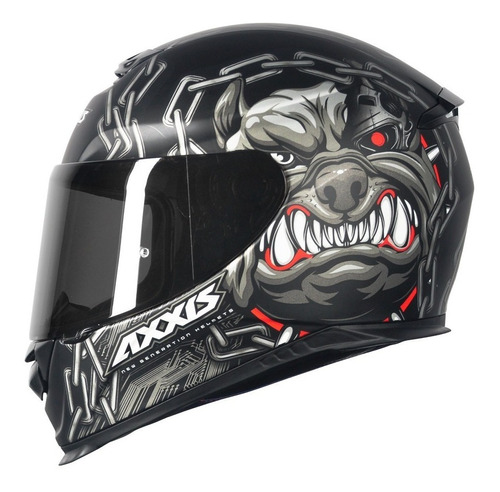 Capacete Moto Axxis Eagle Cyber Bull Preto Fosco