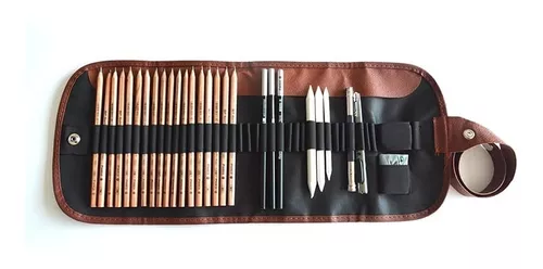 Kit Lápis Desenho Realista Profissional 29 Peças Original