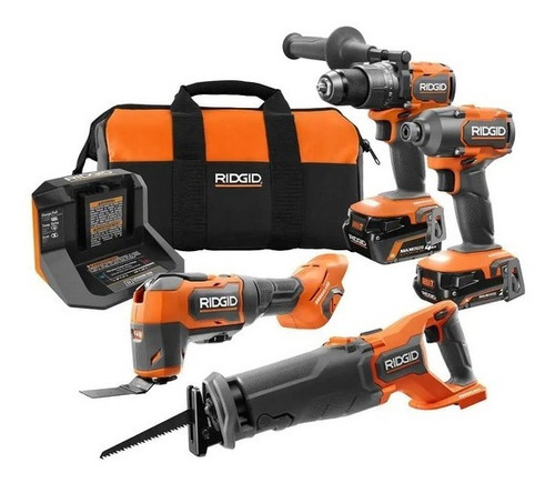 Taladros Combo Ridgid R9225 18v Brushles Cordless 4-tool Kit