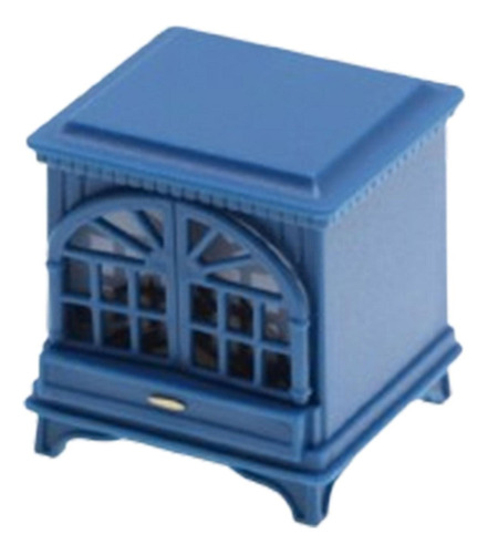 Chimenea De Casa De Muñecas En Miniatura, Minichimenea Azul