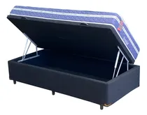 Comprar Sommier Baul + Colchón 1 Plaza Espuma Ortopédico 88x188x62