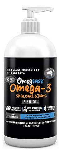 Omegease Aceite De Pescado Omega 3 100% Puro Para Perros Y G