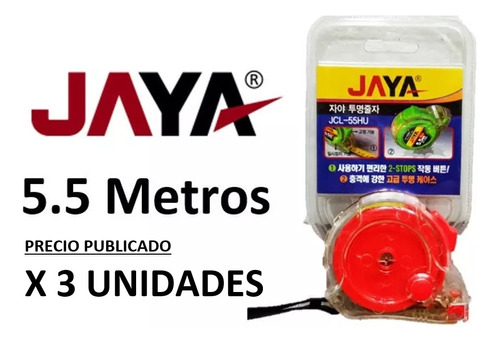 Cinta Metrica 5 Metros 19mm Autoretractil Pack 3 Unidades
