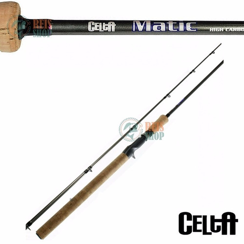 Vara P/ Carretilha Carbono Celta Matic 2,13m|30lb C. Cortiça