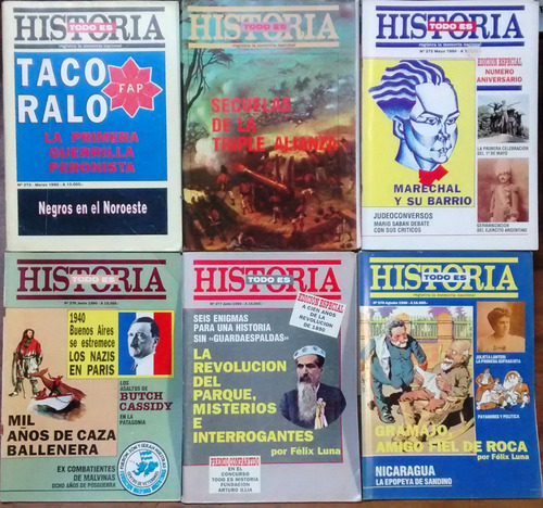 Revista Todo Es Historia (1989-1992) Ver Detalle 39 Ejempl. (Usado)