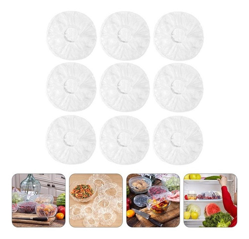 100pcs Tazón Desechable Cubierta Elástica Comida Polvo Co