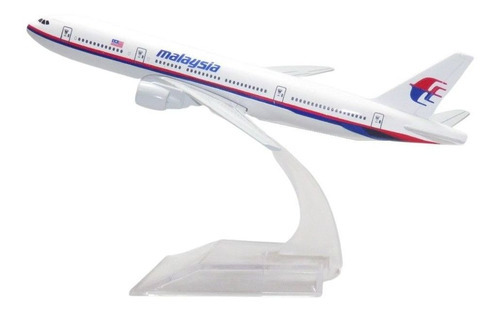 Avião Comercial Airbus / Boeing - Miniatura De Metal - 15cm Cor Malaysia Airlines - Boeing 777
