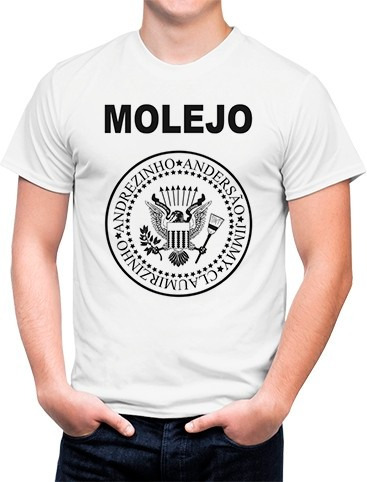 Camiseta Branca Molejo Engraçada Sátira Ramones 1051