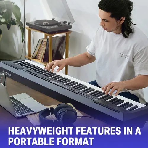 Piano Digital Donner Dep20 88 Teclas Synth Action Com Pedal
