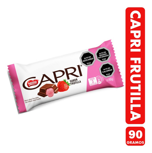 Capri De Frutilla - Barra De Chocolate Clásico(barra De 90g)