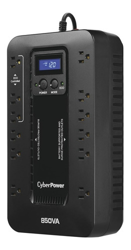 Ups De 850va, Topología Standby, Lcd, 12 Contactos, Modo Ahorrador Eco, Tel, Usb, No-break, 3 Años