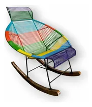 Comprar Silla Mecedora En Mimbre Plástico Mecedora Gomela De Colores