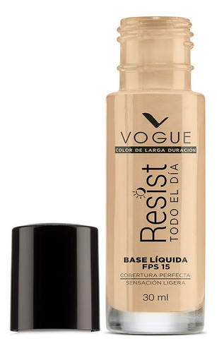 Base Líquida Vogue Resist Fps 15 Porcelana X 30 Ml