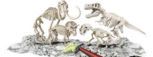 Juego De Excavación 4 Dinosaurios T Rex Triceratops Mamut