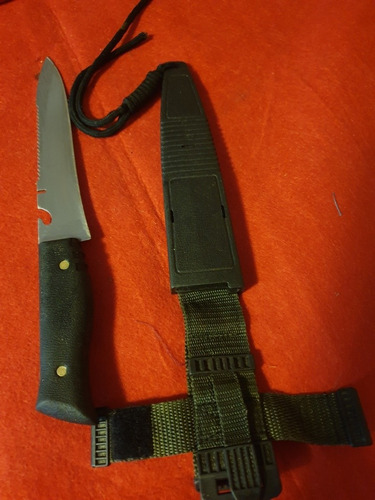 Cuchillo Militar  Supervivencia Con Vaina Agarre Para Cinto.