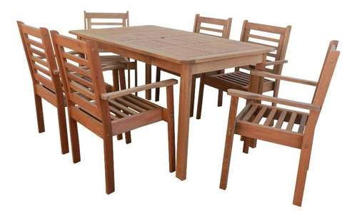 Conjunto Mesa Retangular E 6 Cadeiras Empilháveis Ig